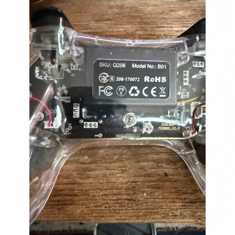 Clear Wireless Controller LED Light Up Nintendo Switch PC Blue Green B01 2 Pack!